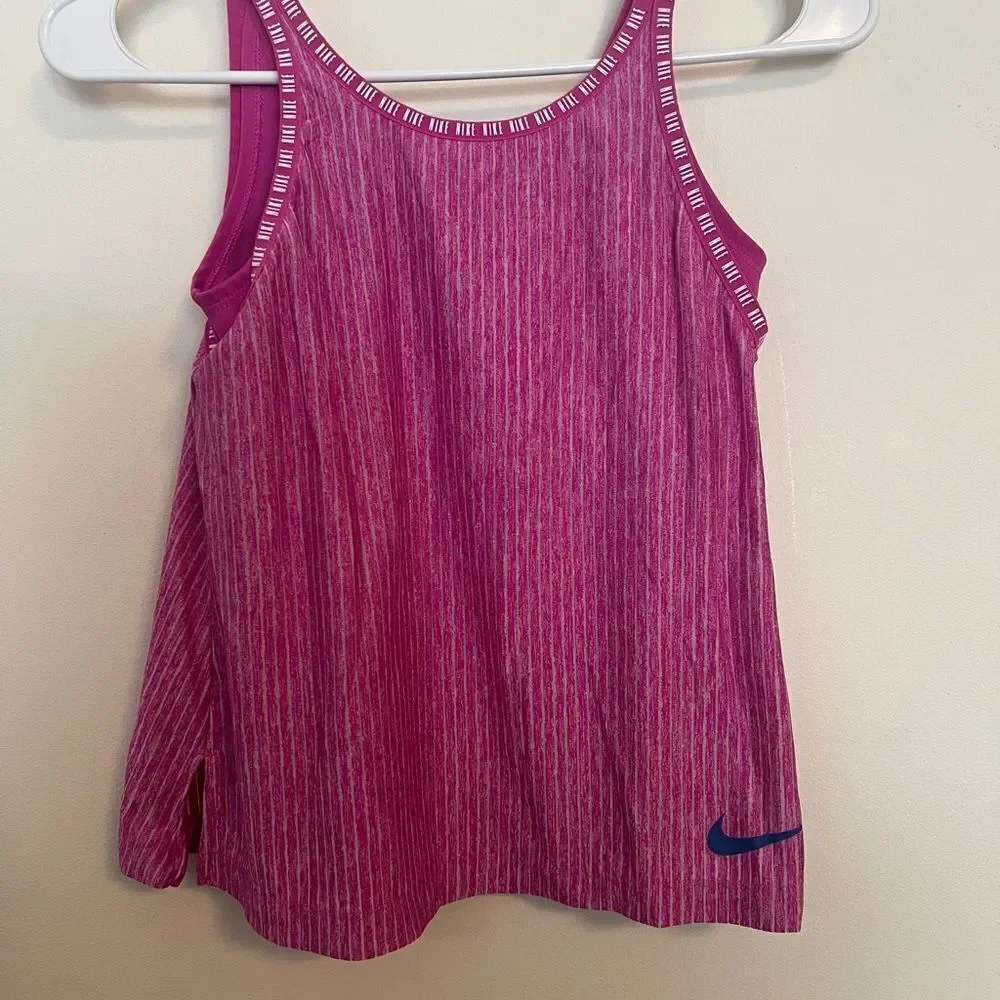 Nike Pink Ribbed Tank Top